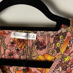 Floral Pink and Yellow Dress